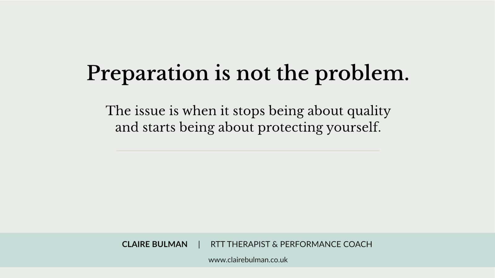 Featured image for over-preparing at work article